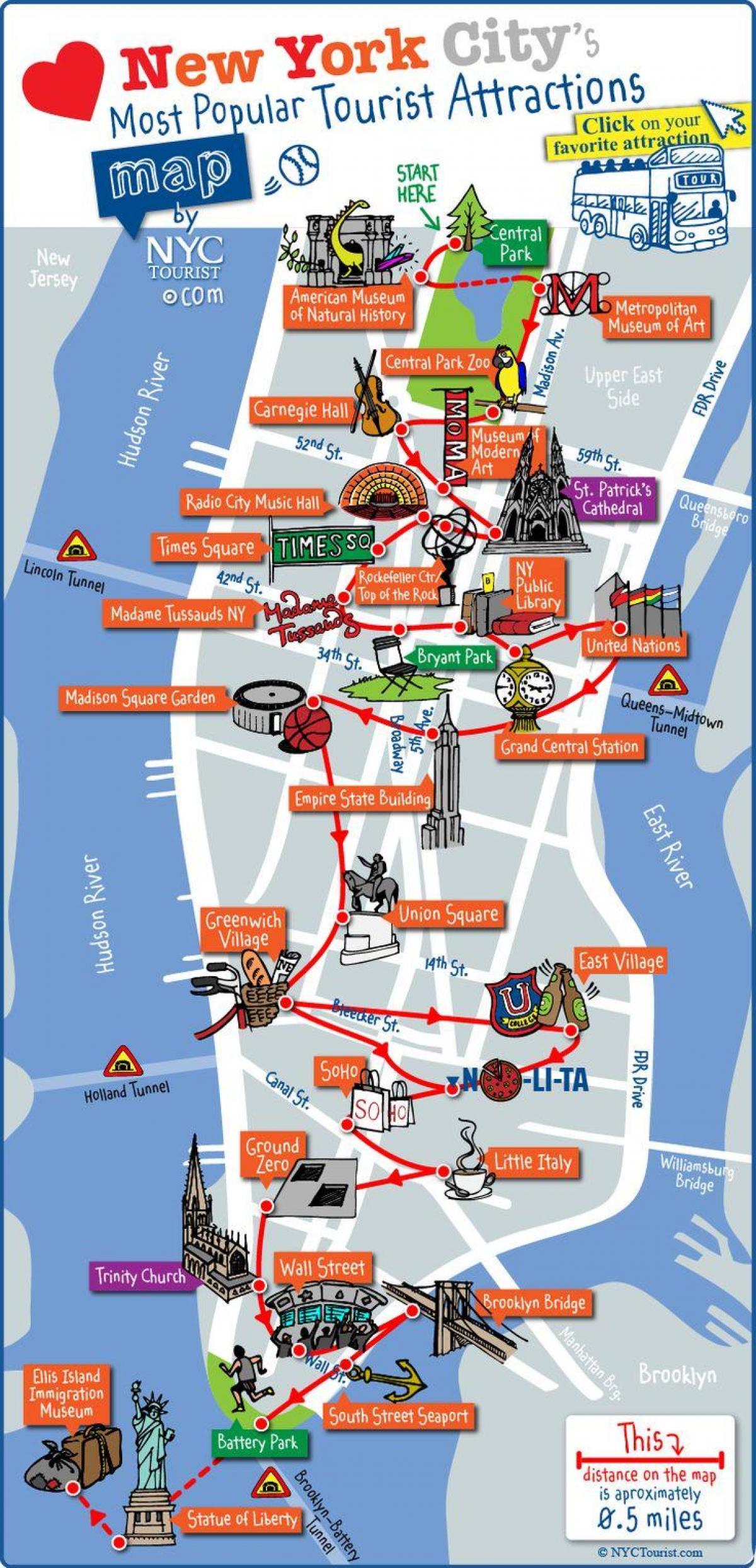 el midtown de Manhattan atracciones mapa
