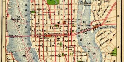 Mapa de viejo Manhattan