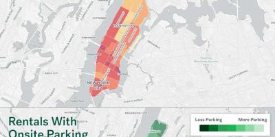 NYC el estacionamiento de la calle mapa de Manhattan