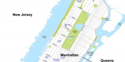 Mapa de la isla de Manhattan, Nueva York