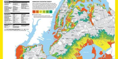 Manhattan, la zona de inundación mapa