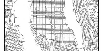 Mapa de Manhattan cuadrícula