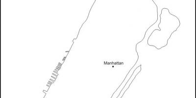 Mapa en blanco de Manhattan