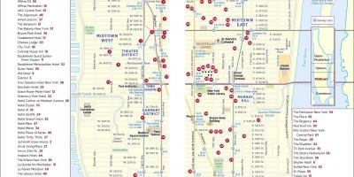 Imprimible caminar mapa de la zona de midtown Manhattan