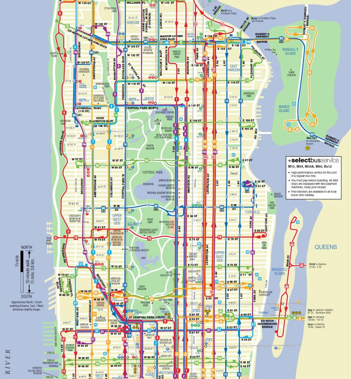 mapa de m15 autobús