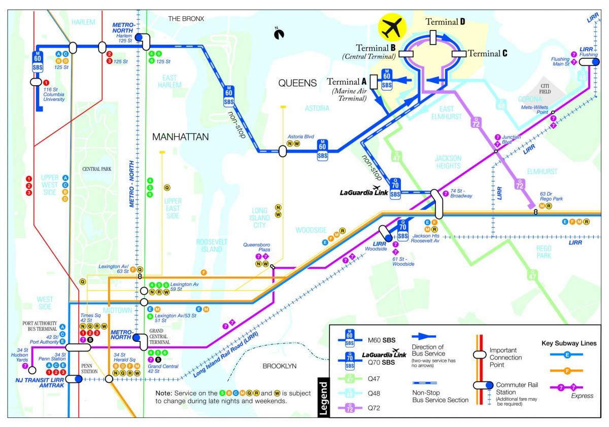 mapa de autobús m60