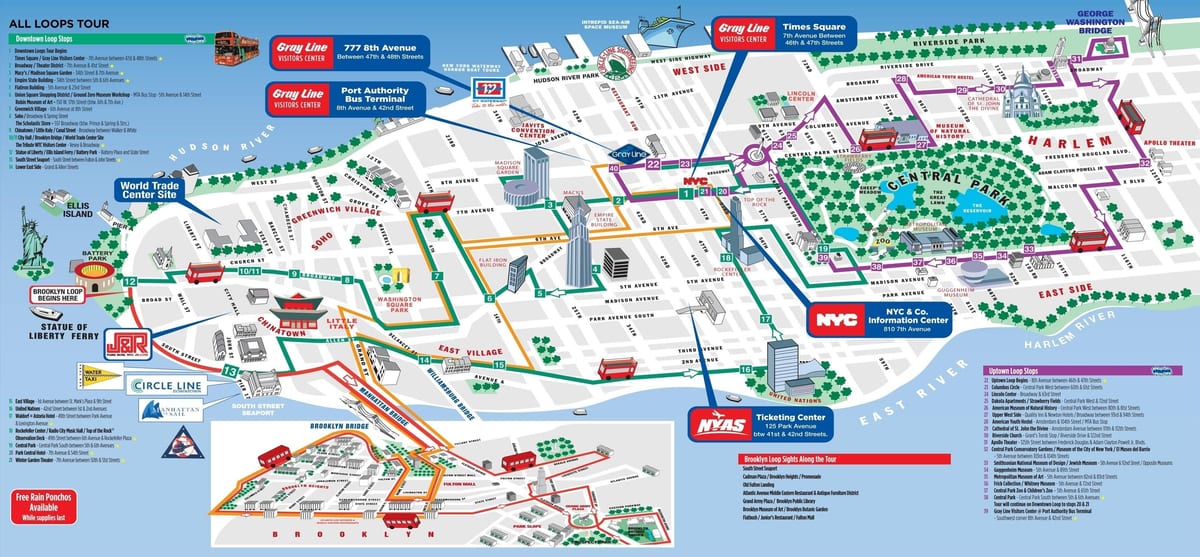 Manhattan atracciones turísticas mapa