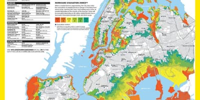 Manhattan, la zona de inundación mapa