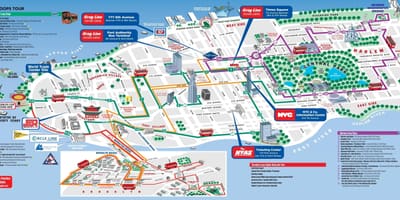 Manhattan atracciones turísticas mapa